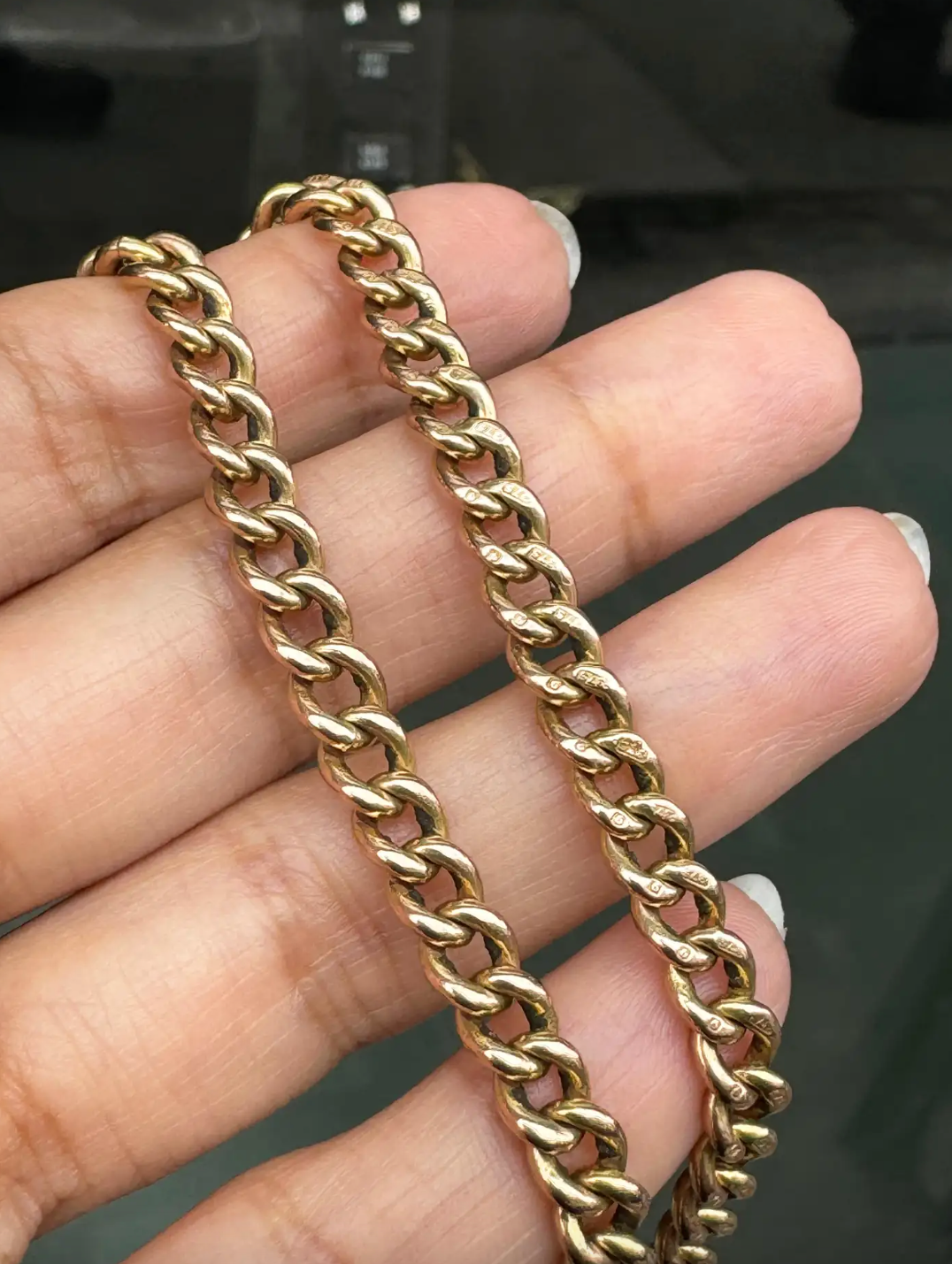 Victorian 9 Carat Rose Gold Antique Albert Chain, circa 1900's