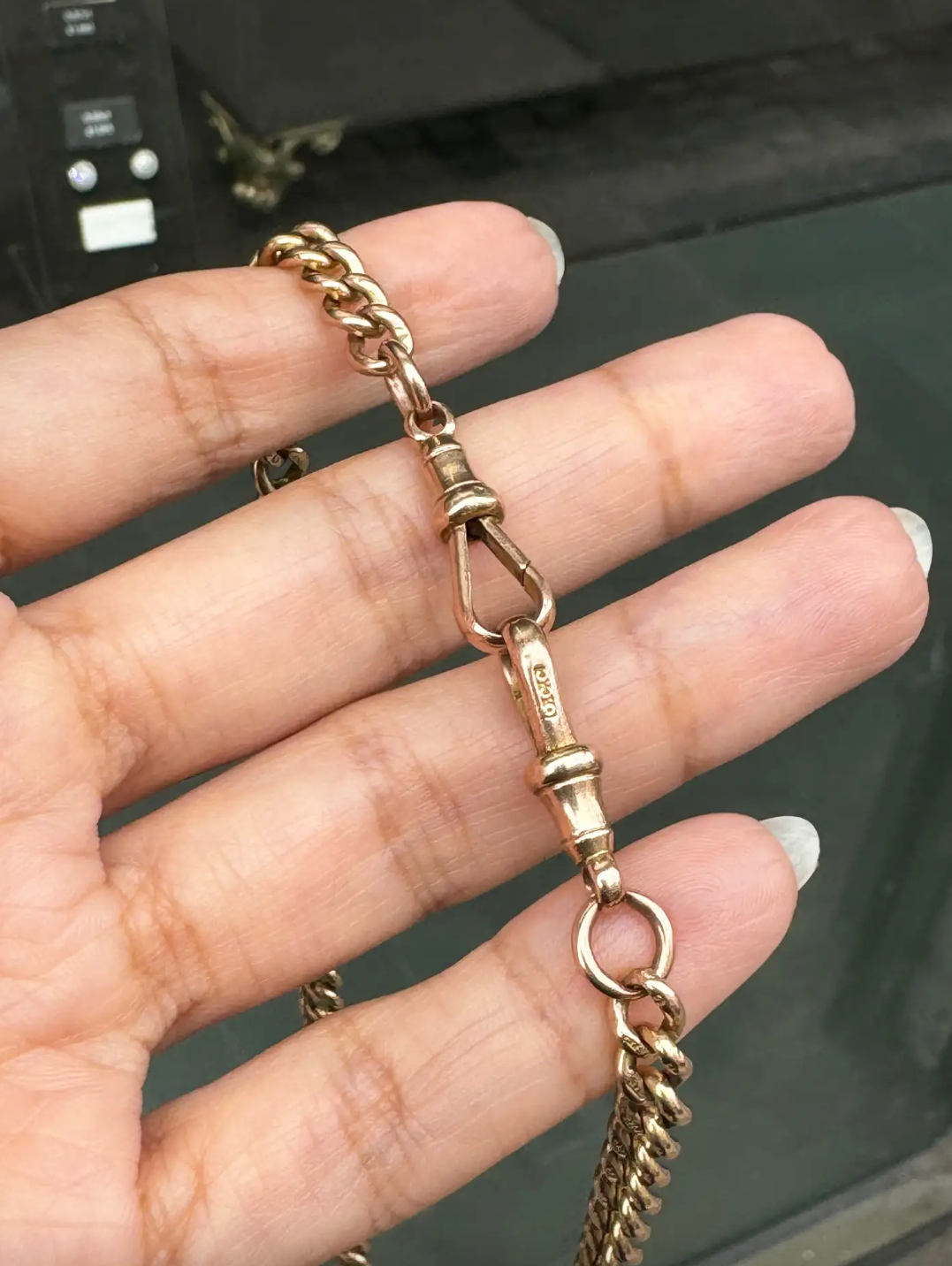 Victorian 9 Carat Rose Gold Antique Albert Chain, circa 1900's