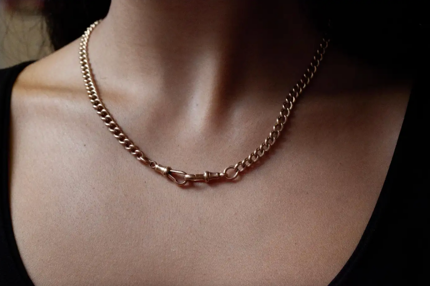 Victorian 9 Carat Rose Gold Antique Albert Chain, circa 1900's