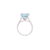 5.14ct Round Aquamarine and Diamond 18 Carat White Gold Engagement Ring