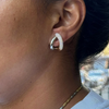Mattioli Diamond 18 Carat Rose and White Gold Split Half-Hoop Earrings