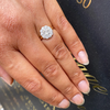 18ct Yellow and White Gold Old Cut Diamond Antique Flower Coronet Cluster Ring