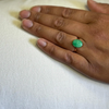 Cabochon Jadeite and 9 Carat Rose Gold Vintage Dress Ring
