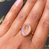 Carnelian Intaglio and 9 Carat Yellow Gold Vintage Signet Ring