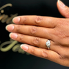 18ct White Gold and Platinum 1960s 1.32ct Diamond Cluster Engagement Ring