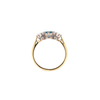 Aquamarine and Diamond 18 Carat White & Yellow Gold Three-Stone Engagement Ring