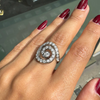 Asprey Diamond and 18 Carat White Gold Swirl Cocktail Ring