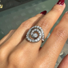Asprey Diamond and 18 Carat White Gold Swirl Cocktail Ring