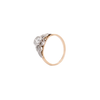 Transitional Cut Diamond 18K White Gold & Platinum Engagement Ring, c.1950's