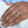 Transitional Cut Diamond 18K White Gold & Platinum Engagement Ring, c.1950's