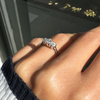 Antique Old Cut Diamond 18 Carat Yellow Gold and Platinum Three-Stone Ring
