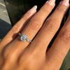1.28ct Old Mine Cut Diamond Platinum Engagement Ring