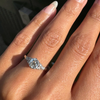 1.04ct Old Mine Cut Diamond and Platinum Engagement Ring