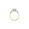 Antique 1.02ct Old Mine Cut Diamond 18K White Gold & Platinum Engagement Ring