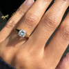 O.69 Carat Diamond and 18 Carat Yellow and White Gold Solitaire Engagement Ring