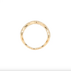 Pavé Diamond and 18 Carat Yellow Gold Wave Style Wide Band Ring