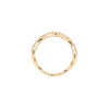 Pavé Diamond and 18 Carat Yellow Gold Wave Style Wide Band Ring