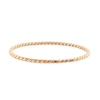 Vintage Set of Seven Smooth & Twisted Rope Bangle Bracelets in 18K Rose Gold
