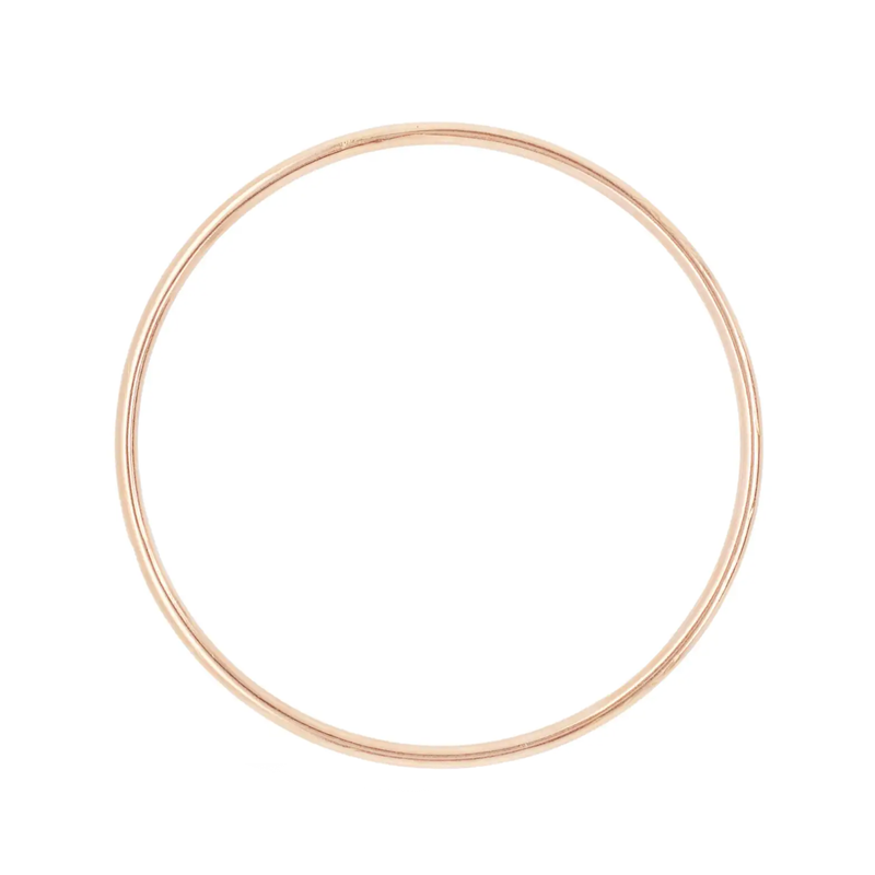 Vintage Set of Seven Smooth & Twisted Rope Bangle Bracelets in 18K Rose Gold