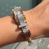 Vintage Ruby and Diamond 9 Carat Gold Retro Cocktail Wristwatch, circa 1950s