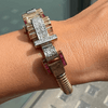 Vintage Ruby and Diamond 9 Carat Gold Retro Cocktail Wristwatch, circa 1950s