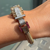 Vintage Ruby and Diamond 9 Carat Gold Retro Cocktail Wristwatch, circa 1950s