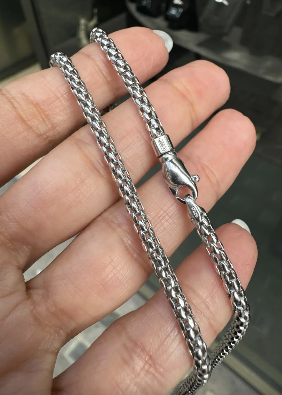 FOPE Prima 18 Carat White Gold Woven Chain Necklace