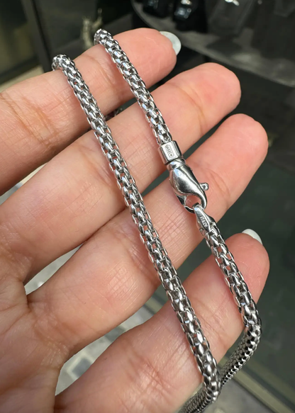 FOPE Prima 18 Carat White Gold Woven Chain Necklace