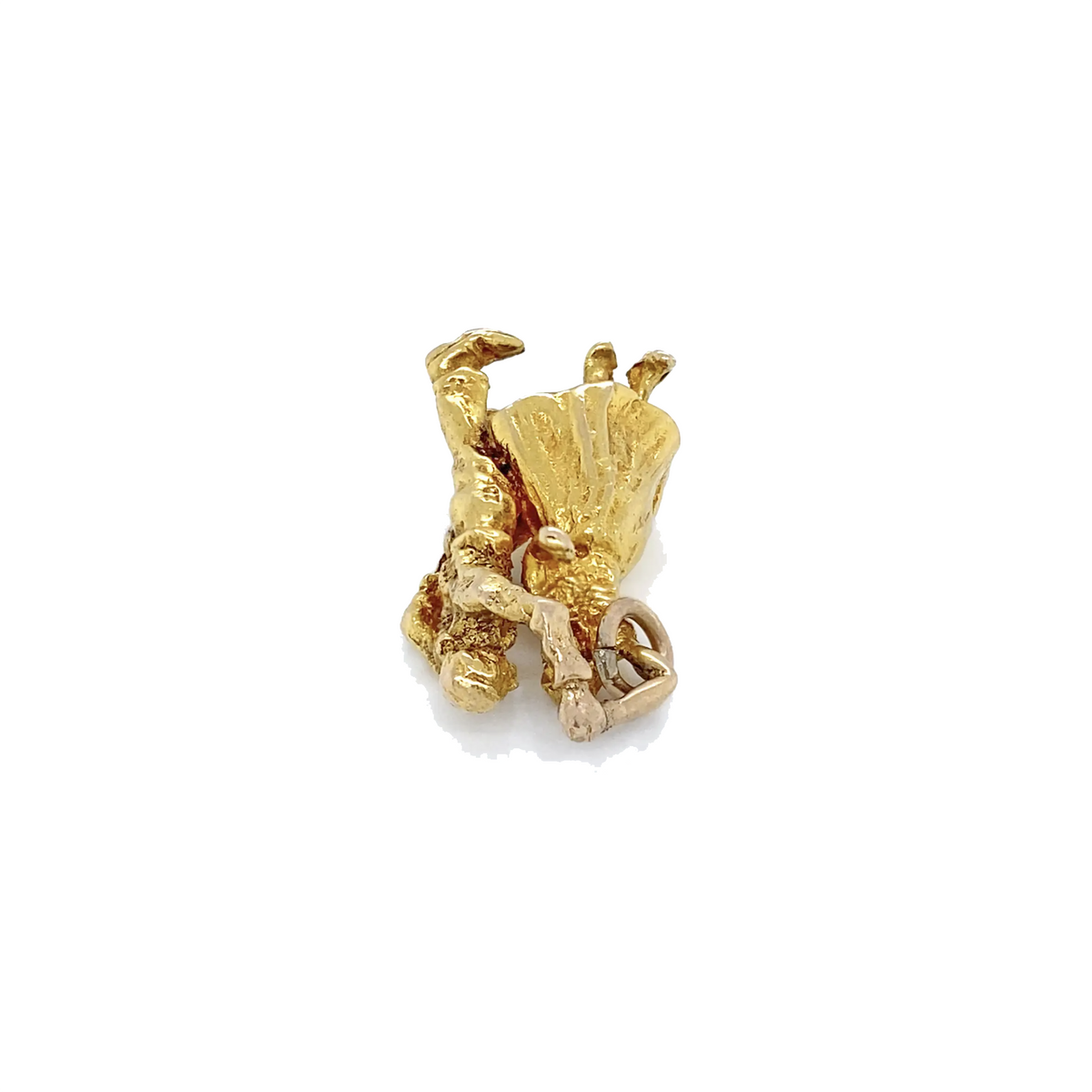 Vintage English Dancing Couple Charm/Pendant in 9 Carat Yellow Gold
