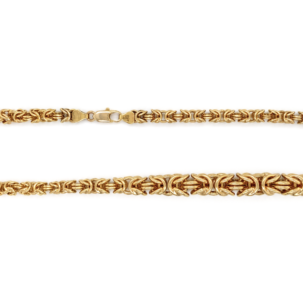 Graduated Byzantine Chain Necklace in 9 Carat Yellow Gold