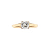 O.69 Carat Diamond and 18 Carat Yellow and White Gold Solitaire Engagement Ring