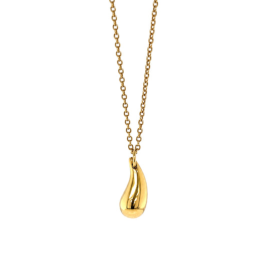 Tiffany & Co. Elsa Peretti Teardrop Pendant Necklace in 18 Carat Yellow Gold