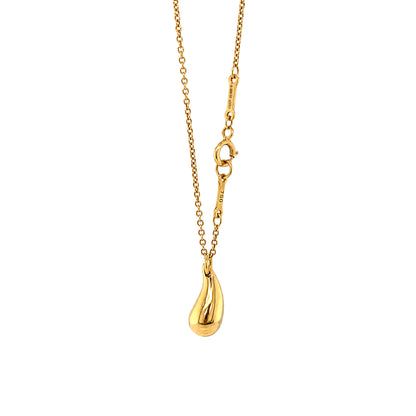 Tiffany & Co. Elsa Peretti Teardrop Pendant Necklace in 18 Carat Yellow Gold