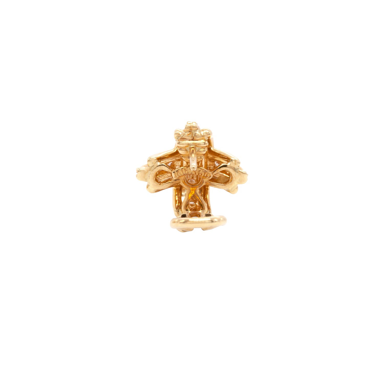 Tiffany & Co. 18ct Yellow Gold and Diamond 'Kiss' Earrings