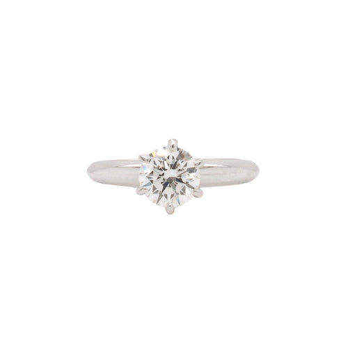 0.92ct Diamond Tiffany & Co. Platinum Solitaire Engagement Ring