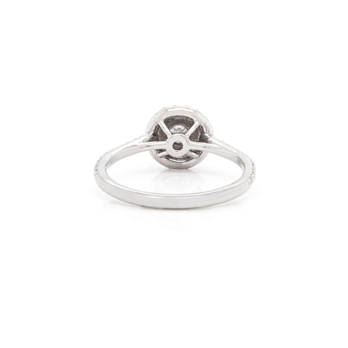 clasp details - Tiffany & Co. Soleste 0.43ct Diamond and Platinum Halo Cluster Engagement Ring