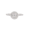 A beautiful Tiffany & Co. Soleste 0.43ct Diamond and Platinum Halo Cluster Engagement Ring