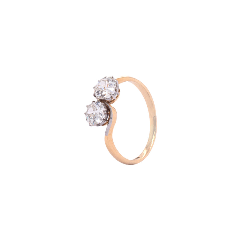 Early 20th Century 18ct Gold Diamond Toi Et Moi Ring