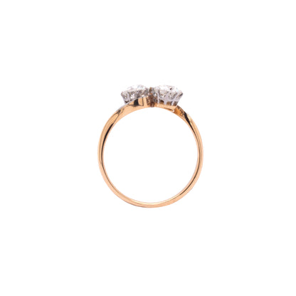 Early 20th Century 18ct Gold Diamond Toi Et Moi Ring