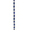 Oval Blue Sapphire and Diamond 18 Carat White Gold Tennis Bracelet