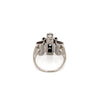 Vintage Diamond and 18ct White Gold Retro Fancy Cocktail Ring
