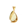 Pear Shaped Chequerboard Cut Scapolite 14 Carat Yellow Gold Pendant