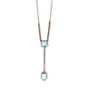 1920's Aquamarine and Palladium Drop Necklace