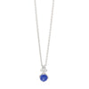 Blue Sapphire and Diamond 18 Carat White Gold Pendant Necklace