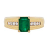 Emerald and Diamond 14 Carat Yellow Gold Ring