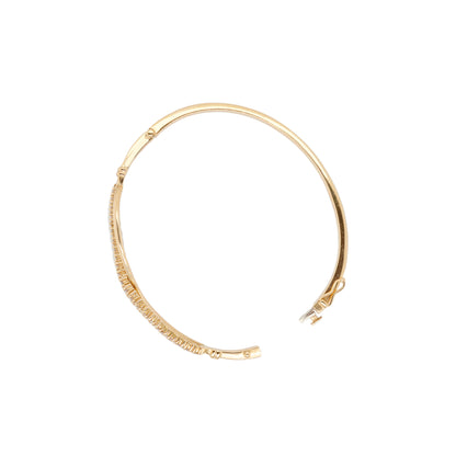 Diamond and 18 Carat Yellow Gold Infinity Bangle Bracelet