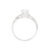 1.04 Carat Diamond and Platinum Three Stone Engagement Ring