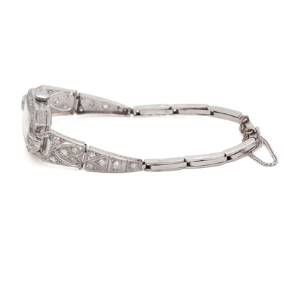 Antique (c1920s) Old Cut Diamond and Platinum Art Deco Cocktail Watch