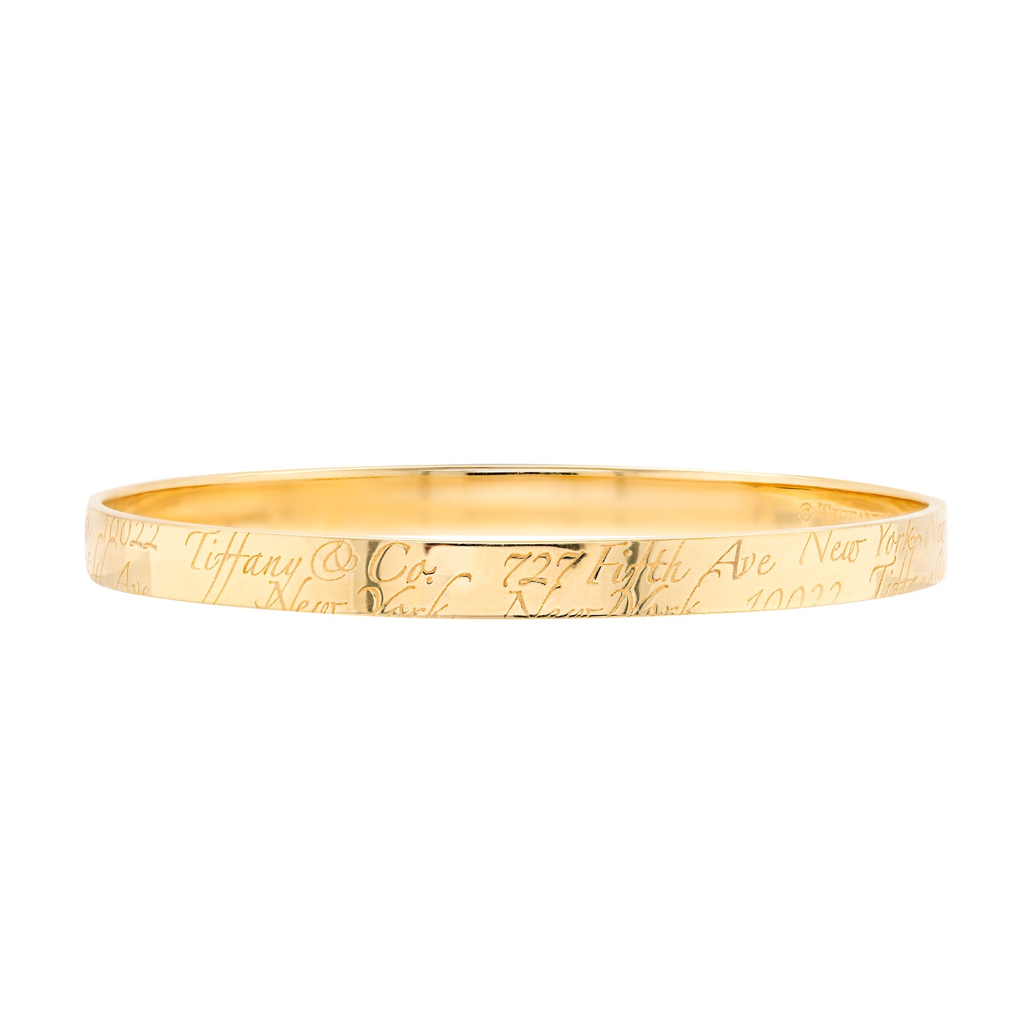 Tiffany & Co. Notes 18 Carat Gold Bangle