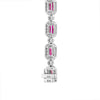 Ruby and Diamond 18 Carat White Gold Bracelet